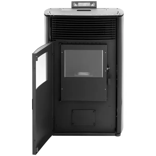Pelletkamin - 13,1 kW - für 80-100 m² - 5 Stufen - Timer - CR04 Weiß – Bild 3